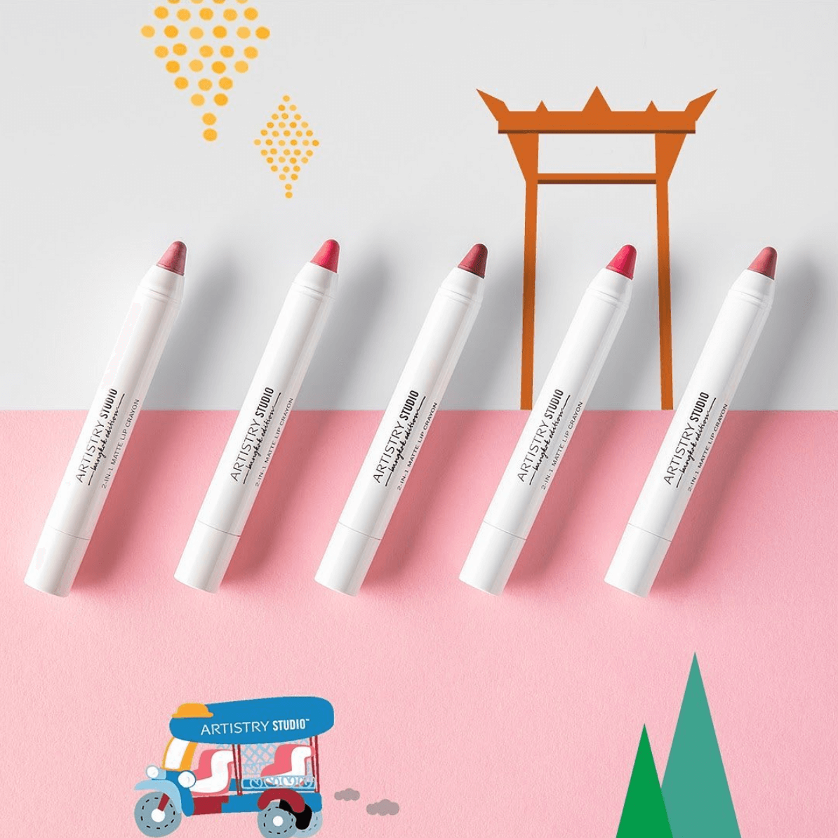 ARTISTRY STUDIO Bangkok Edition 2-in-1 Matte Lip Crayon