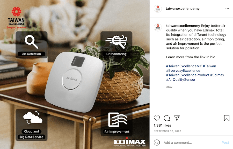 Taiwan Excellence Instagram Posts